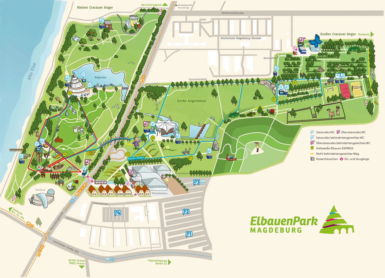 Park-Plan / Stationen
